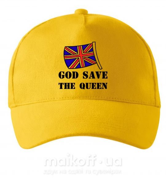 Кепка God save the queen Сонячно жовтий фото