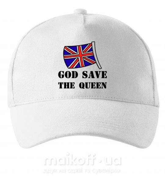 Кепка God save the queen Білий фото