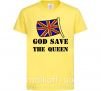 Детская футболка God save the queen Лимонный фото