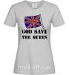 Женская футболка God save the queen Серый фото