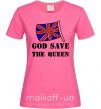 Жіноча футболка God save the queen Яскраво-рожевий фото