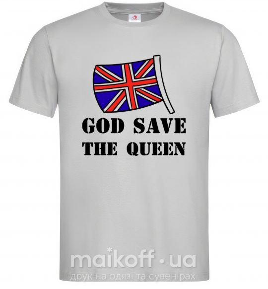 Чоловіча футболка God save the queen Сірий фото