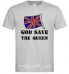 Мужская футболка God save the queen Серый фото