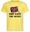 Мужская футболка God save the queen Лимонный фото