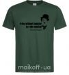 Чоловіча футболка A day without laughter ia day wasted Темно-зелений фото