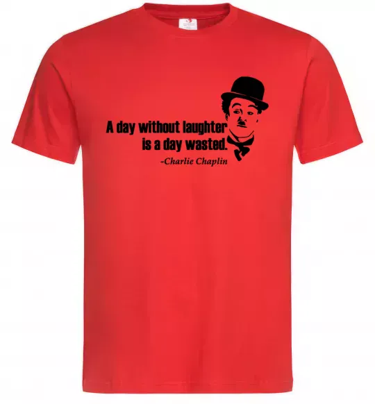 Мужская футболка A day without laughter ia day wasted Красный фото