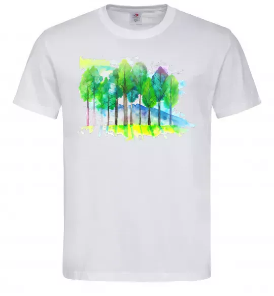 Чоловіча футболка Пейзаж Білий фото