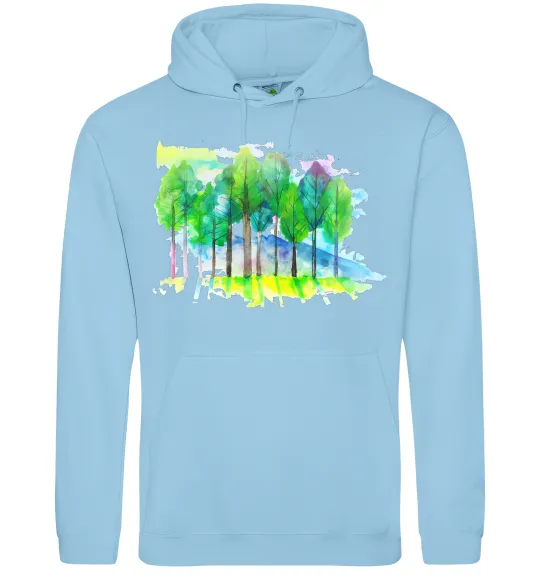 Чоловіча толстовка (худі) Пейзаж Блакитний фото