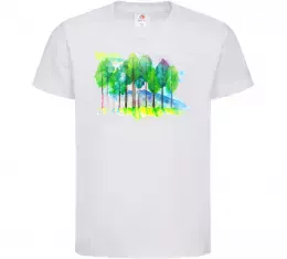 Детская футболка Save the trees Белый фото