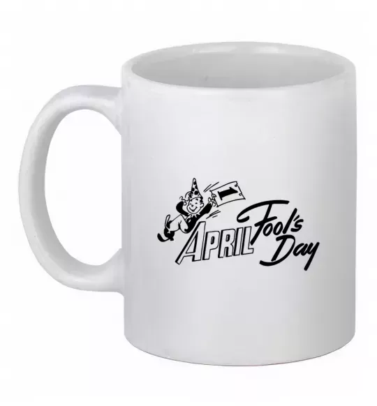 Чашка керамічна Первое апреля Білий фото