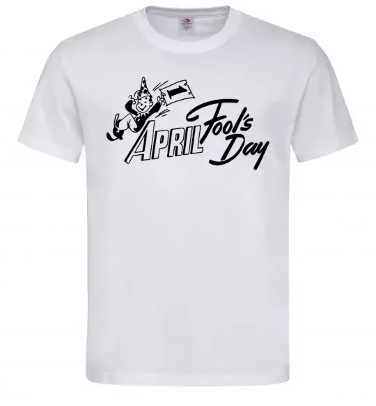 Чоловіча футболка Первое апреля Білий фото