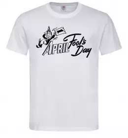 Мужская футболка Первое апреля Белый фото