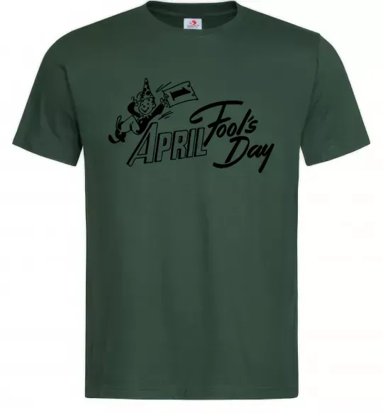Чоловіча футболка Первое апреля Темно-зелений фото