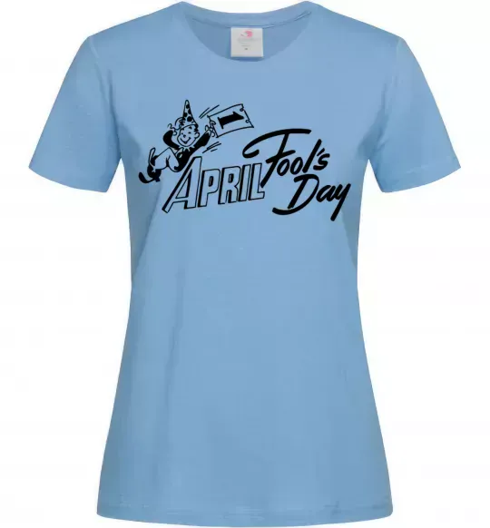 Жіноча футболка Первое апреля Блакитний фото