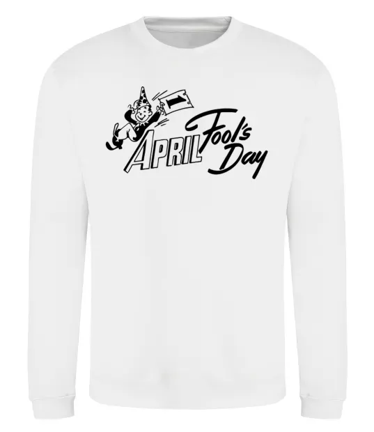 Світшот Первое апреля Білий фото