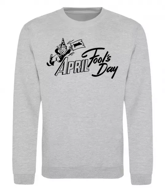 Світшот Первое апреля Сірий меланж фото