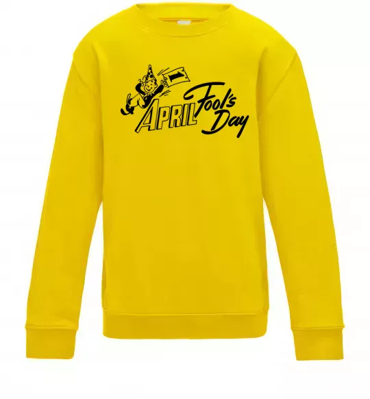 Дитячий світшот Первое апреля Сонячно жовтий фото