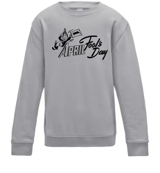 Дитячий світшот Первое апреля Сірий меланж фото