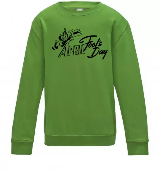 Дитячий світшот Первое апреля Лаймовий фото