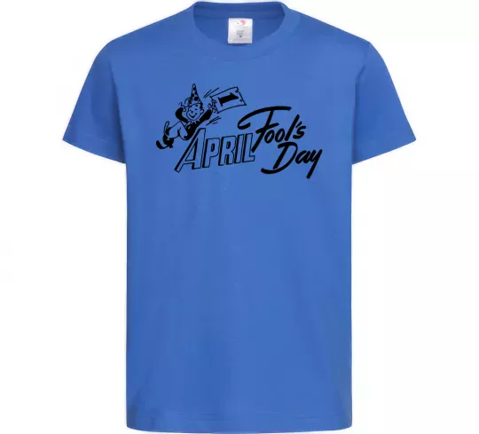 Дитяча футболка Первое апреля Яскраво-синій фото