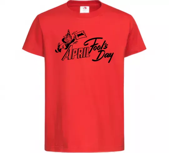 Дитяча футболка Первое апреля Червоний фото