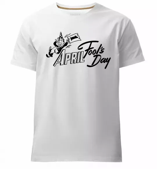 Чоловіча преміум футболка Первое апреля Білий фото