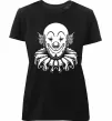 Женская премиум футболка Clown Черный фото