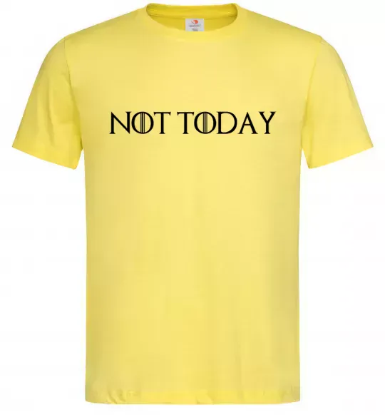 Мужская футболка Not today game of thrones Лимонный фото