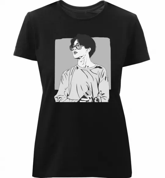 Женская премиум футболка Чимин Черный фото