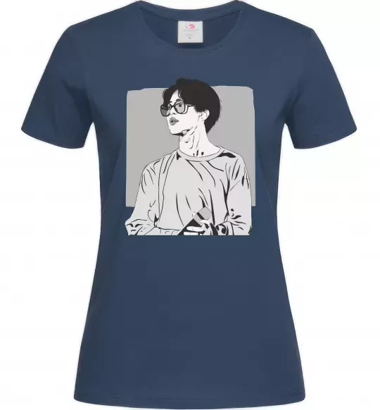 Женская футболка Чимин Темно-синий фото