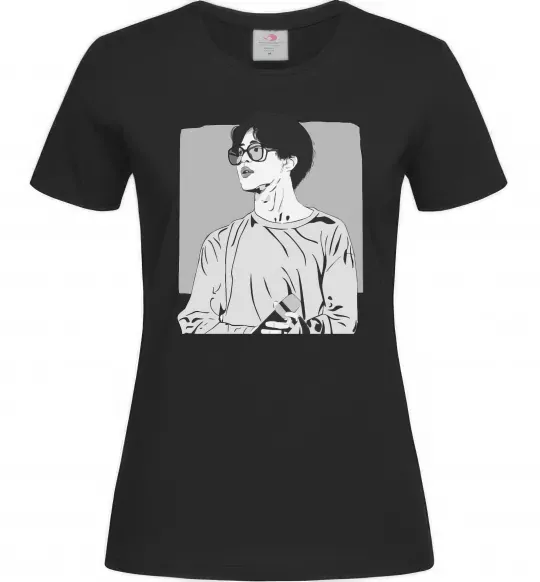 Женская футболка Чимин Черный фото