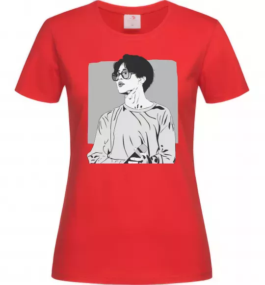 Женская футболка Чимин Красный фото