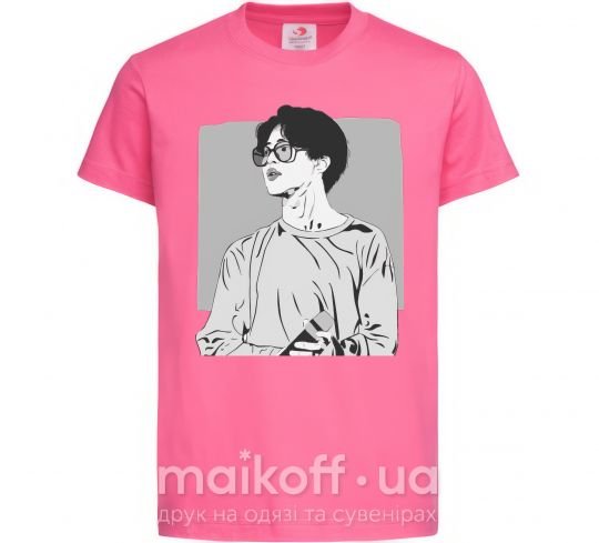 Детская футболка Чимин Ярко-розовый фото
