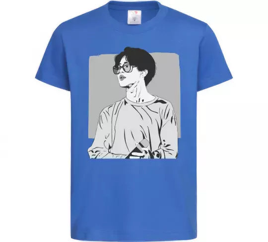 Дитяча футболка Чимин Яскраво-синій фото