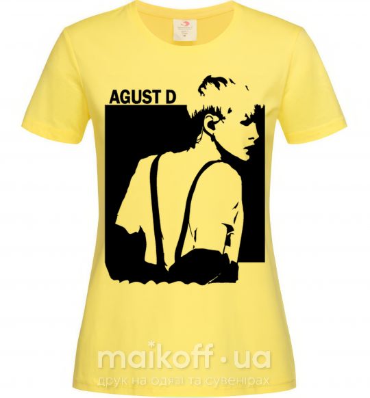 Женская футболка August D Лимонный фото