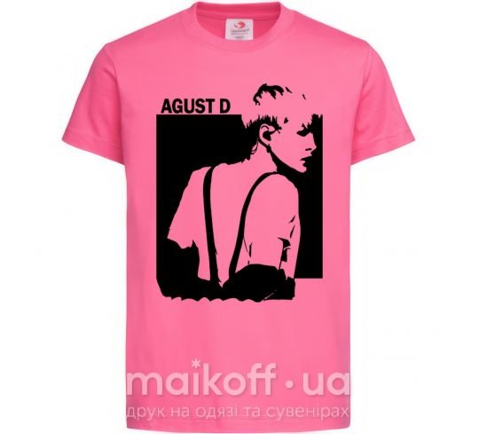 Дитяча футболка August D Яскраво-рожевий фото