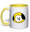 Чашка с цветной ручкой Chimmy Солнечно желтый фото