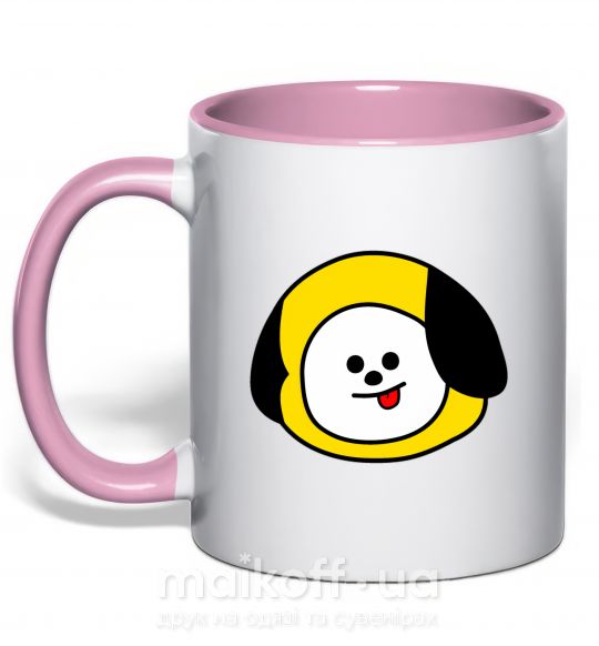 Чашка з кольоровою ручкою Chimmy Ніжно рожевий фото