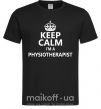 Мужская футболка Keep calm i'm a physiotherapist Черный фото