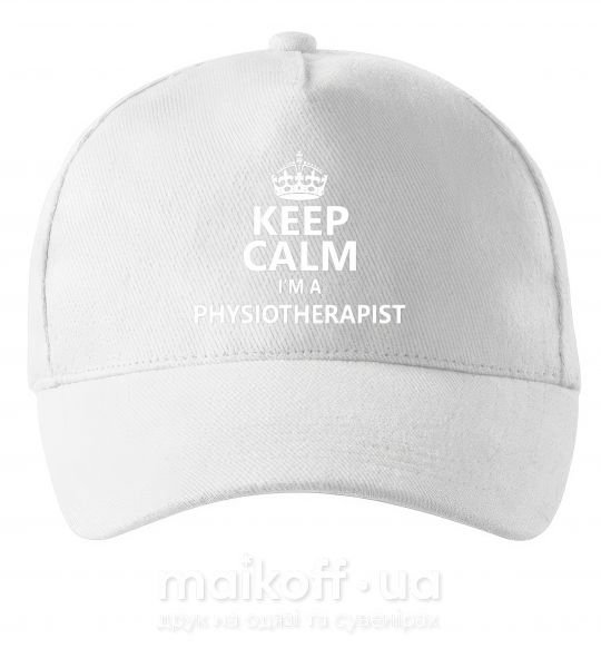 Кепка Keep calm i'm a physiotherapist Белый фото