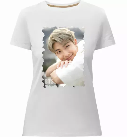 Жіноча преміум футболка RM bts Білий фото