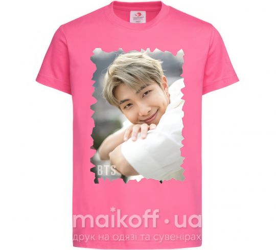 Детская футболка RM bts Ярко-розовый фото