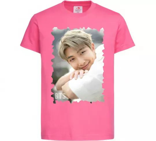 Дитяча футболка RM bts Яскраво-рожевий фото