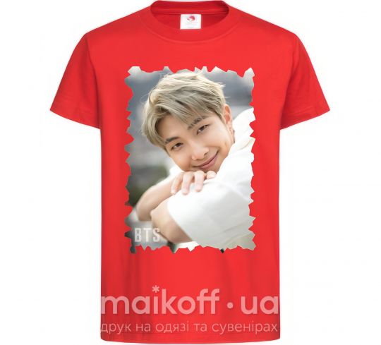 Детская футболка RM bts Красный фото