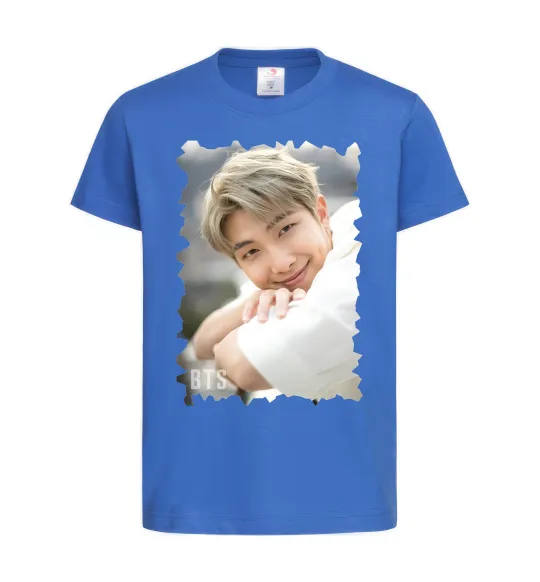 Детская футболка RM bts Ярко-синий фото