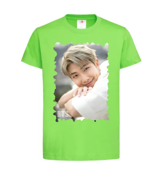 Детская футболка RM bts Лаймовый фото