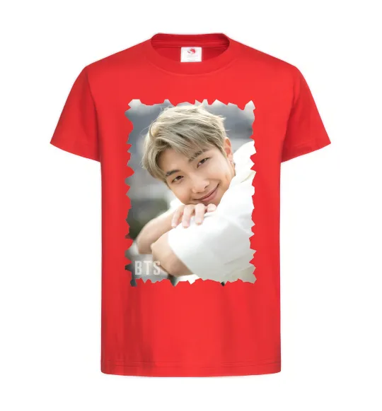 Детская футболка RM bts Красный фото