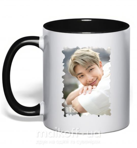 Чашка с цветной ручкой RM bts Черный фото