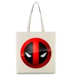 Еко-сумка Deadpool face logo Бежевий фото