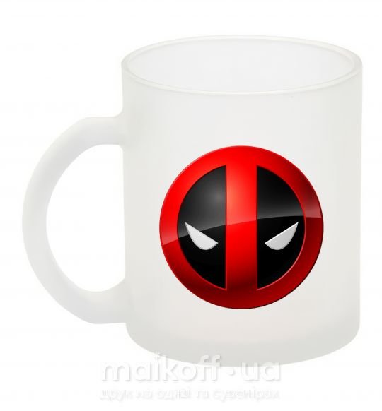 Чашка стеклянная Deadpool face logo Фроузен фото